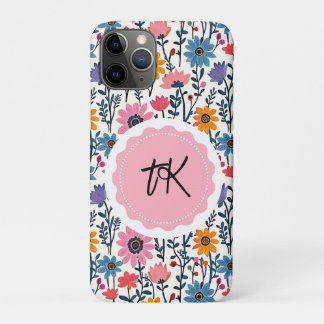 Farbenfrohe Whimsical Folklorele Mit Monogramm Case-Mate iPhone Hülle