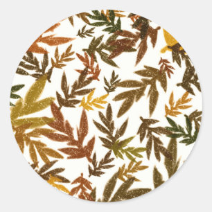 Farbenfrohe Whimsical Herbst Herbstliche Rustikale Runder Aufkleber