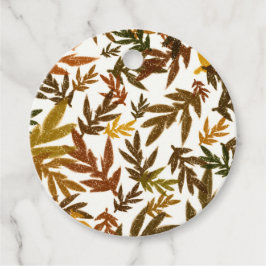 Farbenfrohe Whimsical Herbst Rustikale Blätter Geschenkanhänger