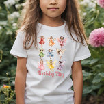 Farbenfrohe Whimsical Magic Niedlich Fairies Gebur T-Shirt<br><div class="desc">Niedliche Aquarellbilder mit farbenfrohen Feen und individualisierbarem Text "Birthday Fee".</div>
