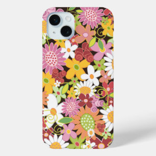Farbenfrohe Whimsical Pink Spring Flowers Garden C Case-Mate iPhone Hülle