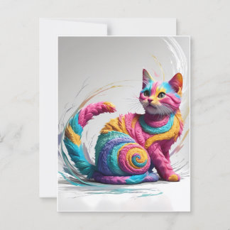 Farbenfrohe Whimsischer Regenbogen Kunst Postkarte