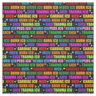 Farbenfrohe Wiederholungsmuster der ICU-Ärzteabtei Stoff