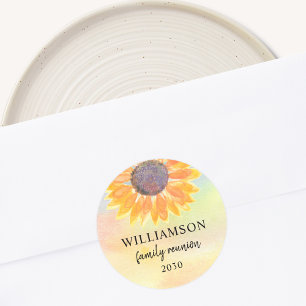 Farbenfrohe Wiedersehen Runder Aufkleber