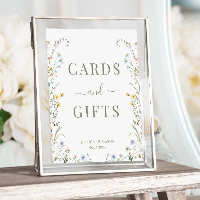 Farbenfrohe Wiesen-Blume Hochzeitskarten & Geschen Poster (Von Creator hochgeladen)