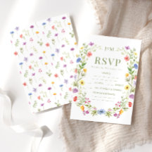 Farbenfrohe Wiesen Wildblume rustikale Hochzeit