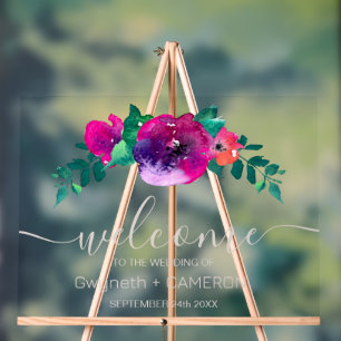 Farbenfrohe Wildblume Acrylschild