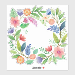 Farbenfrohe Wildblume Aufkleber