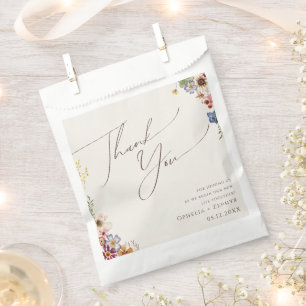 Farbenfrohe Wildblume   Beige Garden Vielen Dank Geschenktütchen