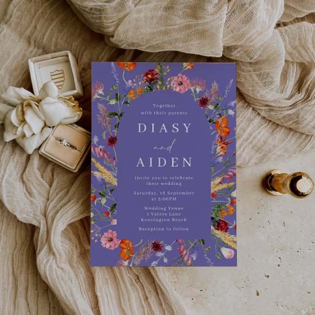 Farbenfrohe Wildblume Einladung (Von Creator hochgeladen)