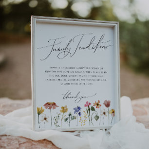 Farbenfrohe Wildblume Familientraditionen untersch Poster