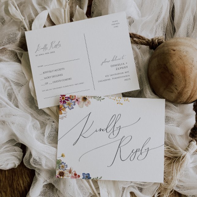 Farbenfrohe Wildblume | Garden Song Request UAWG Postkarte (Von Creator hochgeladen)