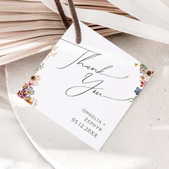 Farbenfrohe Wildblume | Garden Vielen Dank Geschenkanhänger (Von Creator hochgeladen)