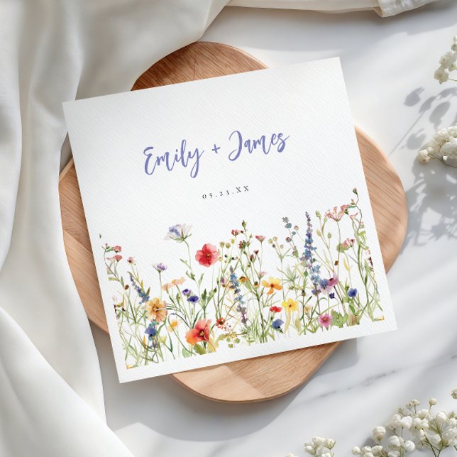 farbenfrohe Wildblume Hochzeit Serviette (Von Creator hochgeladen)