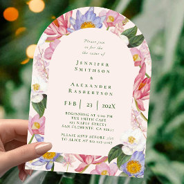 Farbenfrohe Wildblume Hochzeitseinladung Save The Date