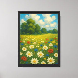 Farbenfrohe Wildblume Leinwand Lugano Unexpected C