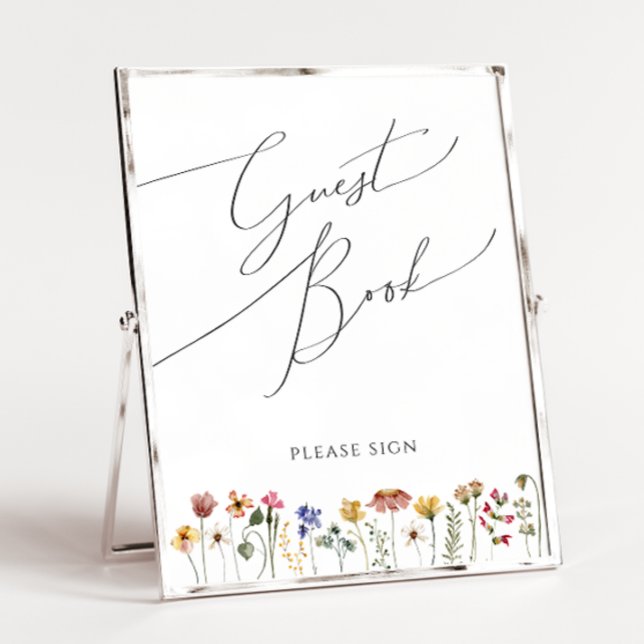 Farbenfrohe Wildblume | Meadow Guest Book Sign Poster (Von Creator hochgeladen)
