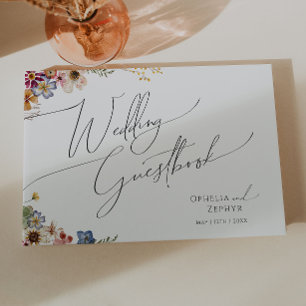 Farbenfrohe Wildblume   Meadow Wedding Guestbook Gästebuch