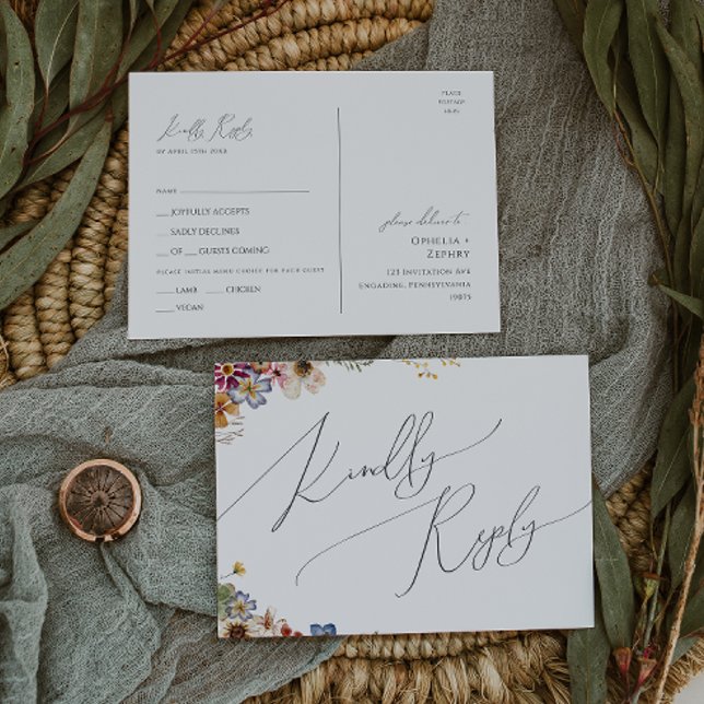 Farbenfrohe Wildblume | Menu Choice UAWG Postcard Postkarte (Von Creator hochgeladen)