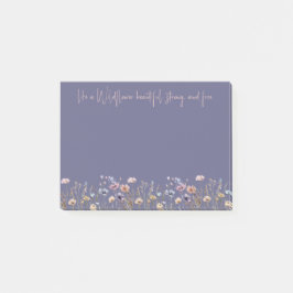 Farbenfrohe Wildblume Post-it Klebezettel