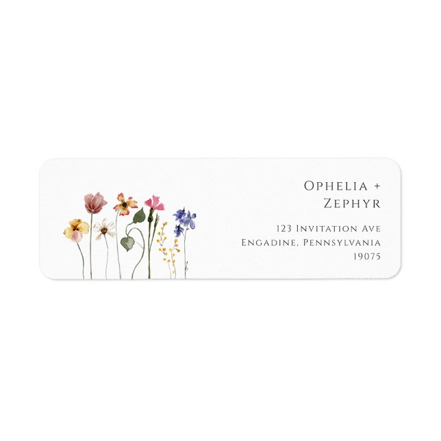 Farbenfrohe Wildblume | Rücksendeadresse (Von Creator hochgeladen)