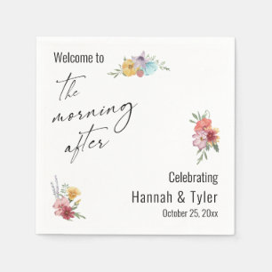 Farbenfrohe Wildblume Serviette