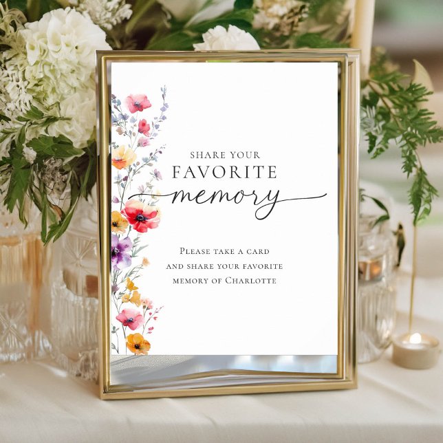 Farbenfrohe Wildblume "Share your favorisierte mem Poster (Von Creator hochgeladen)