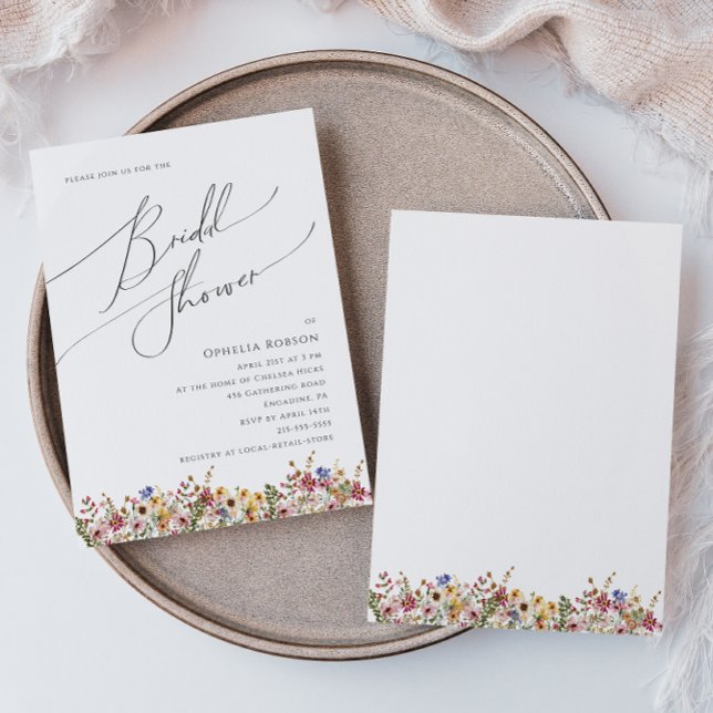 Farbenfrohe Wildblume | WiesenBrautparty Einladung (Von Creator hochgeladen)