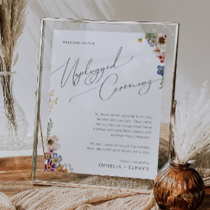 Farbenfrohe Wildblume Zeremonie ohne Anschluss Poster