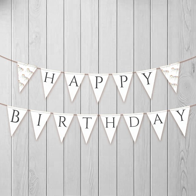 Farbenfrohe Wildblume zum Geburtstag Wimpelkette (Von Creator hochgeladen)