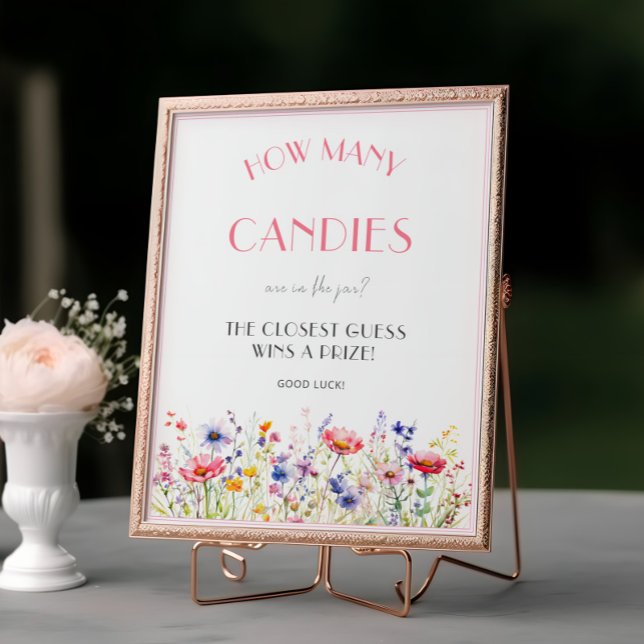 Farbenfrohe Wildblumen Baby Showkandies Spiel Poster (Von Creator hochgeladen)