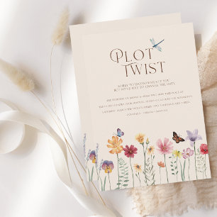 Farbenfrohe Wildblumen-Botanik-Plot-Twist-Hochzeit Save The Date
