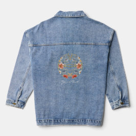 Farbenfrohe Wildblumen Denim Jacket Jeansjacke