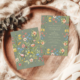 Farbenfrohe Wildblumen Groß und Klein Einladung