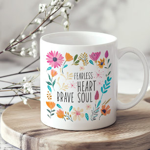 Farbenfrohe Wildblumen Inspiration Selbstversorgun Kaffeetasse