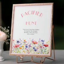 Farbenfrohe Wildblumen Schnuller Jagd Kinderdusche