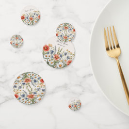 Farbenfrohe Wildblumen Tischkonfetti Konfetti