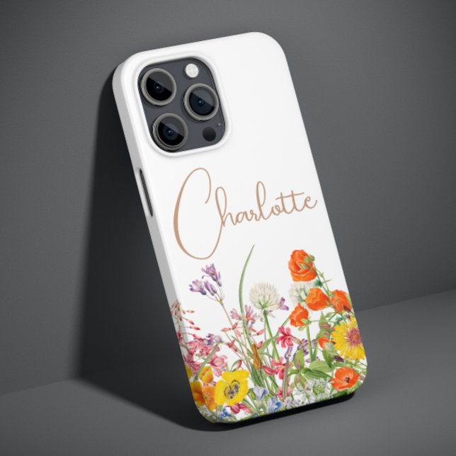 Farbenfrohe wilde Blume Botanischer Name Case-Mate iPhone Hülle (Von Creator hochgeladen)