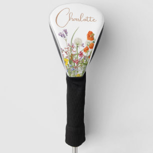 Farbenfrohe wilde Blume Botanischer Name Golf Headcover