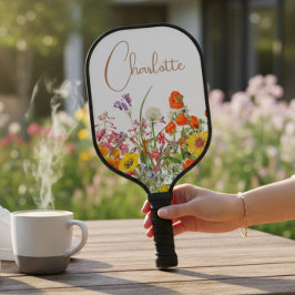 Farbenfrohe wilde Blume Botanischer Name Pickleball Schläger