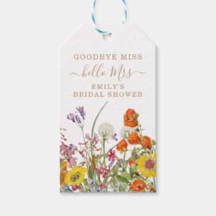 Farbenfrohe Wilde Blume Country Floral Auf Wieders Geschenkanhänger