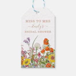 Farbenfrohe wilde Blume Country Floral Miss zu Fra Geschenkanhänger