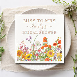 Farbenfrohe wilde Blume Country Floral Miss zu Fra Serviette