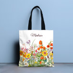 Farbenfrohe Wilde Blume Hübsch Girl Personalisiert<br><div class="desc">Dieses elegante und stilvolle Design besticht durch hübsche,  farbenfrohe wilde Blume mit Ihrem individuellen personalisierten Namen auf weißem Hintergrund.</div>