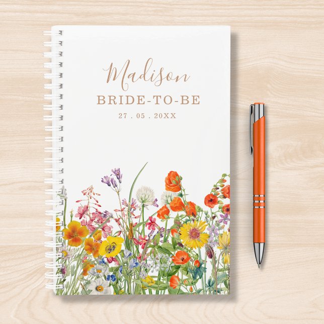 Farbenfrohe wilde Blume Personalisierte Hochzeit Planer (Von Creator hochgeladen)