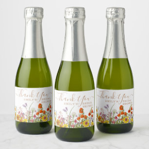 Farbenfrohe Wilde Blume Vielen Dank Brautparty
