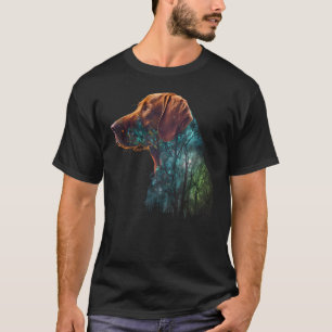 Farbenfrohe Wildnis Natur Vizsla Reflektion T-Shirt
