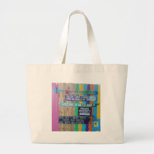 Farbenfrohe Willkommensinsel Zeichen Karibik Jumbo Stoffbeutel