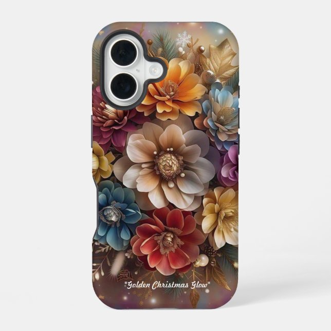 "Farbenfrohe Winterfreude" iPhone 16 Hülle (Rückseite)