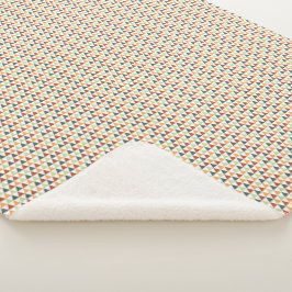 Farbenfrohe, winzige Dreiecke, geometrisches Muste Sherpadecke